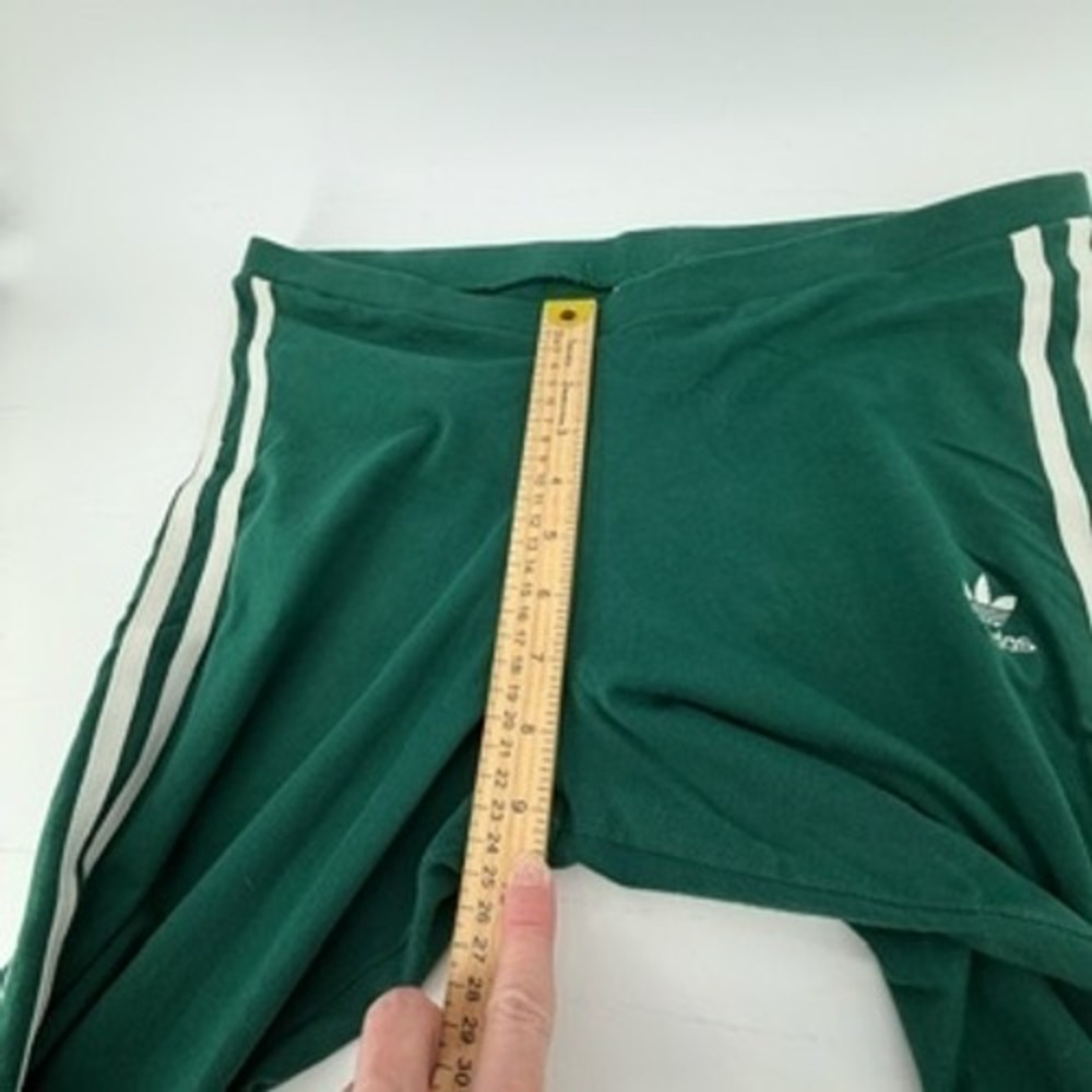 Adidas Originals Womens Forest Green 3-Stripe Trefoil Leggings Size L Activewear - Picture 7 of 8